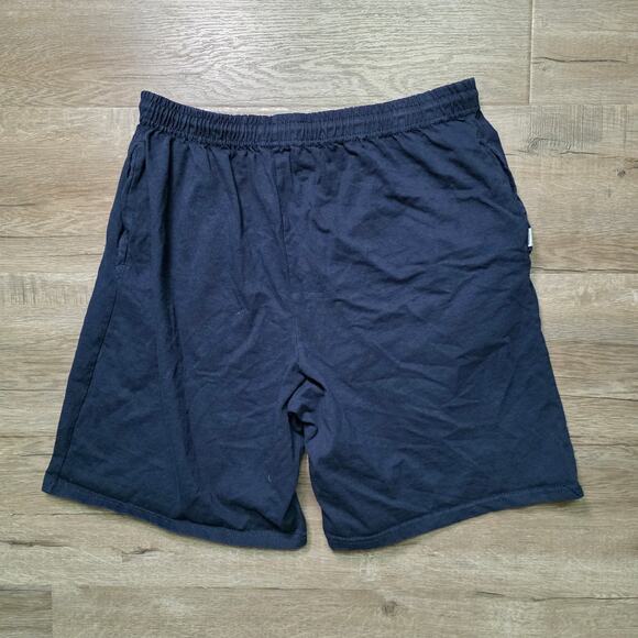 Russell Athletic Men’s Large Blue Cotton Shorts Elastic Waist - Picture 4 of 6